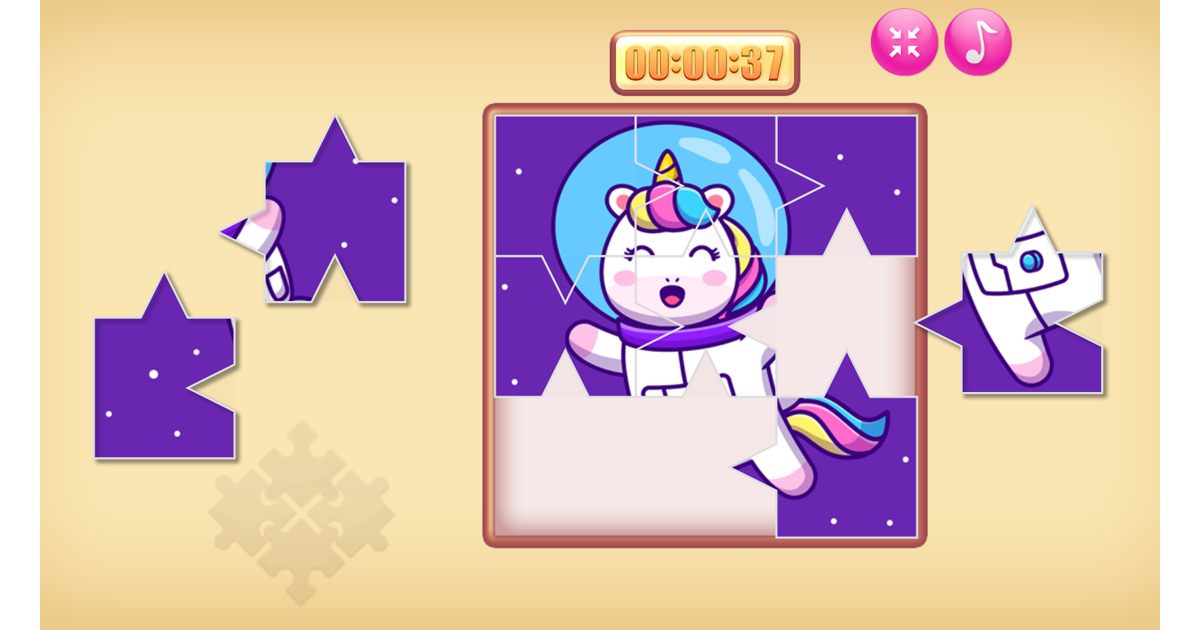 Image Cute Rainbow Unicorn Puzzles